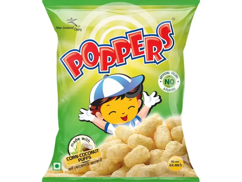 Poppers Corn Coconut Puffs Chips 22gm