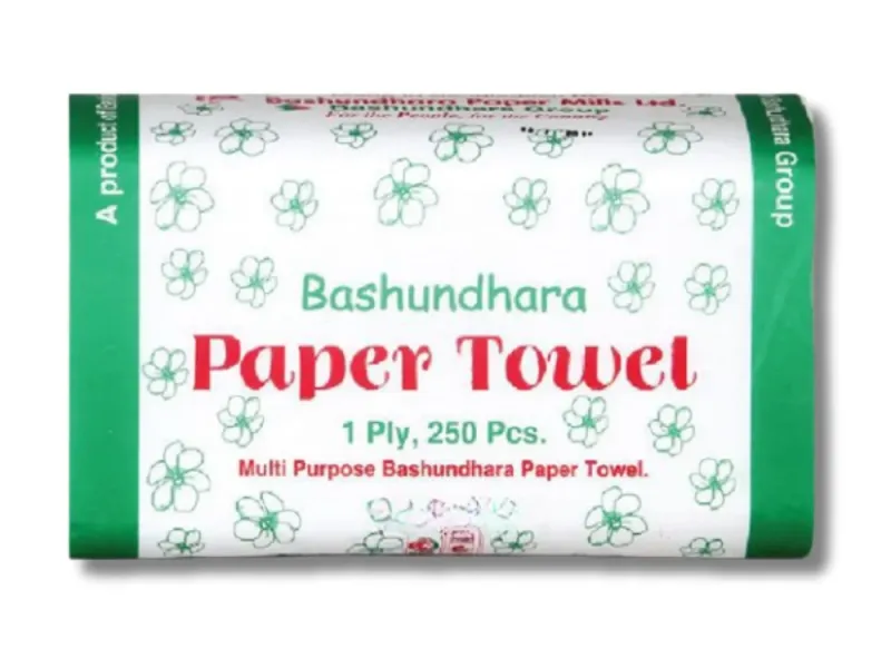 Bashundhara Paper Towel White 250Pcs (Poly)