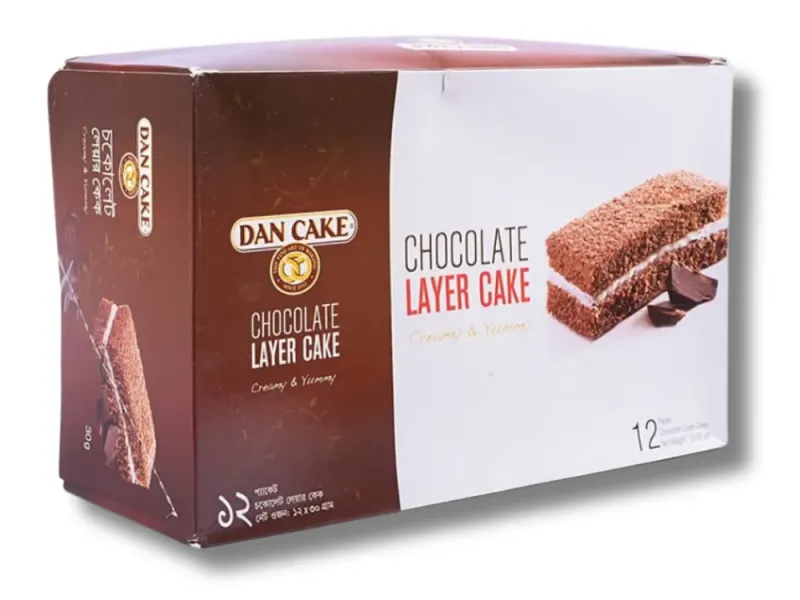 Dan Cake Chocolate Layer Cake 30(±)3gmX12Pcs