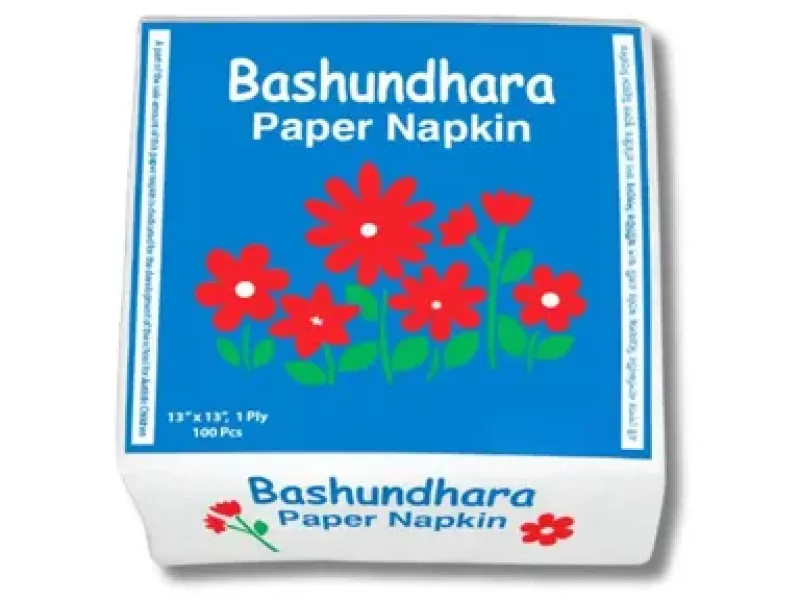 Bashundhara Paper Napkin 13" 1PlyX100Pcs (W)